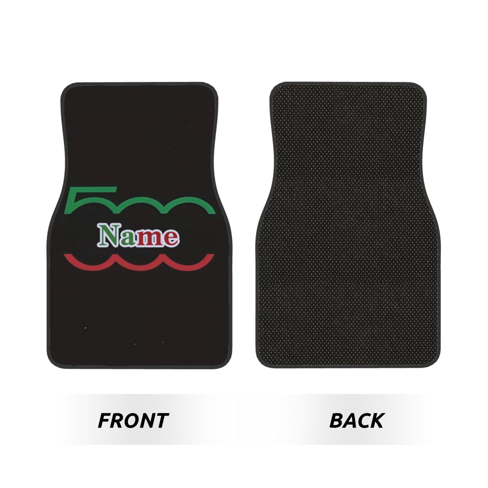 TEMU 4pcs. Customizable Name Car Floor Mats With Personalized Design Pattern. Perfect Gift For Christmas, New Year And Valentine's Day. Easy-to-clean