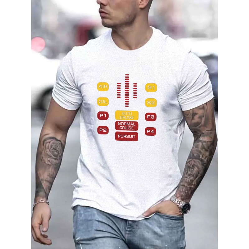 

Short-sleeve T-shirts For Men, Spring And Summer, Featuring Printed Designs.