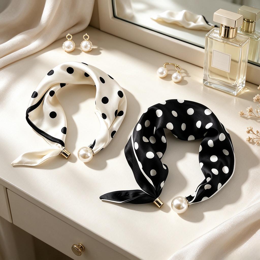 TEMU 2 pezzi Sciarpa con fibbia da donna, Sciarpa primaverile in stile francese con catena di perle - Sciarpa collare con chiusura magnetica, Sciarpa