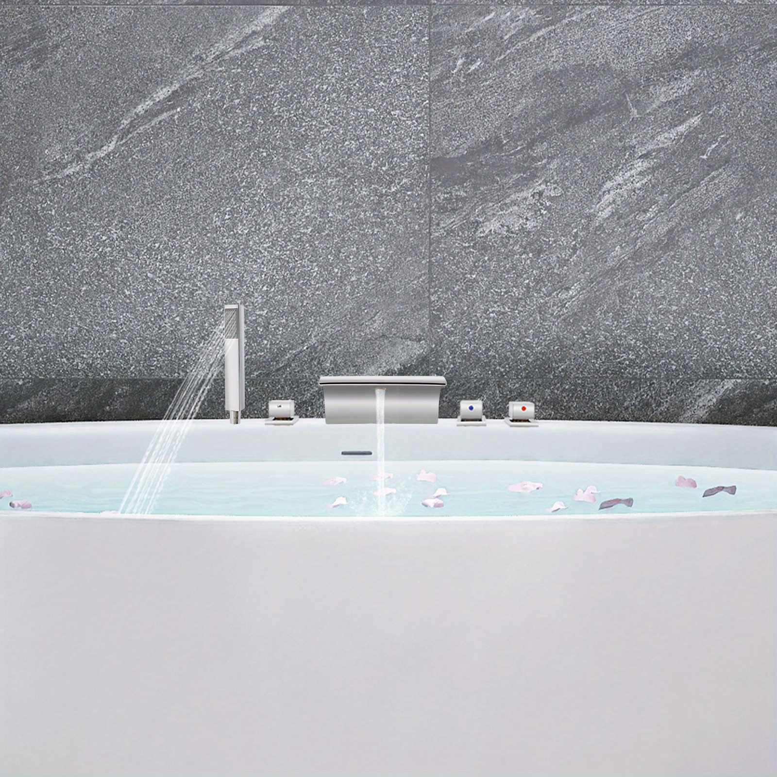 Luxury Bathroom Faucet - Modern Chrome Bath Sink Mixer Tap