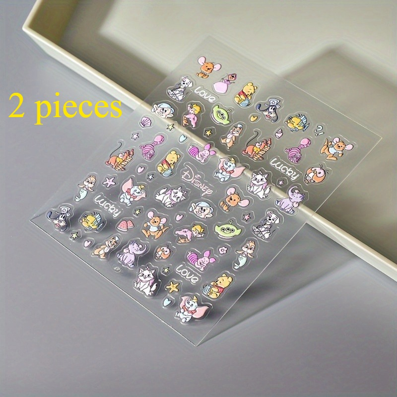 Image of 2pcs " Mouse And His Cartoon Pals Nail Stickers And Decals — Great For Sprucing Up , Decorating Party Events, Fun To Holiday , And Making For !"
