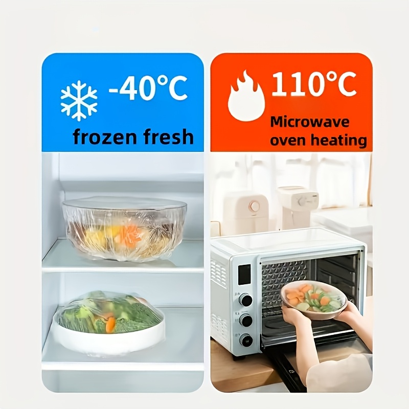 200pcs Food-Grade Disposable Plastic Wrap
