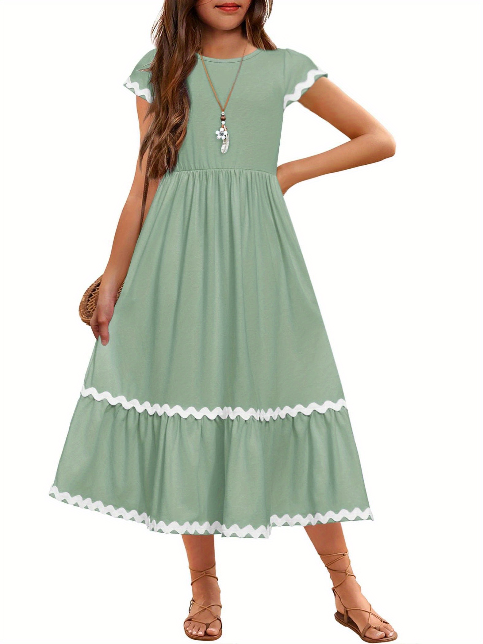 casual short maxi dresses Lightpink Short Sleeve V Neck Maxi Dress