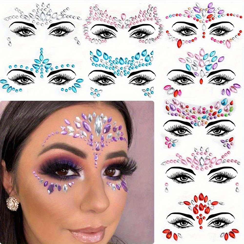 assorted 3d self face rhinestones glitter crystal Temu Oman