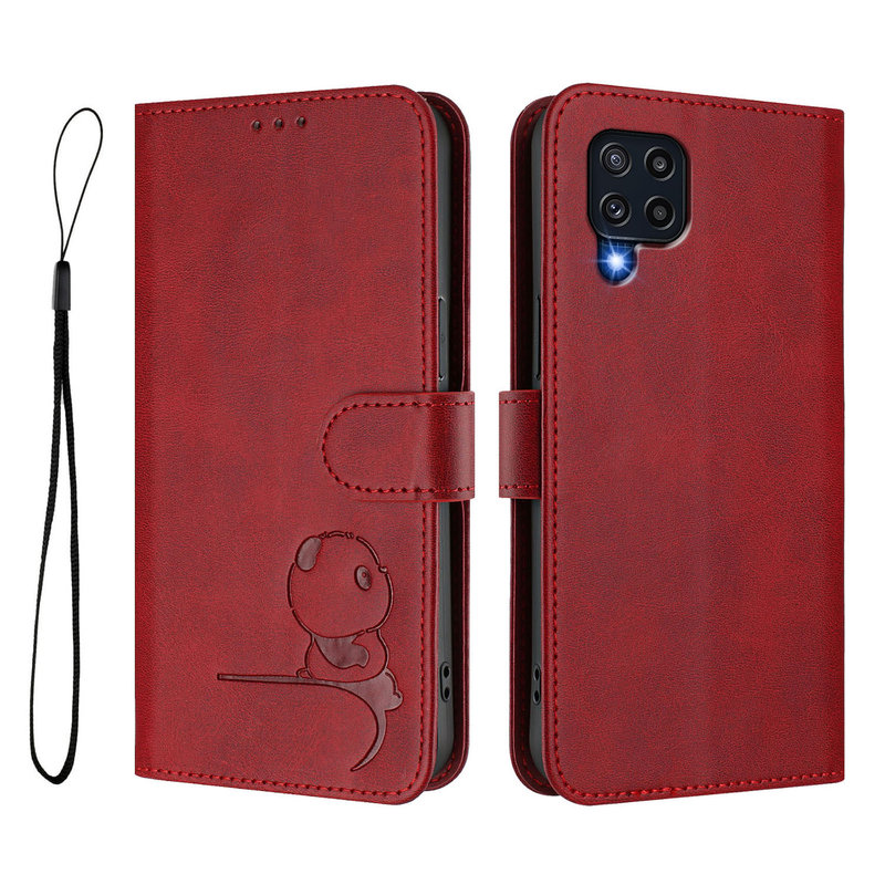 TEMU Чохол для телефону: Чохол з шнурком, підходить для for Samsung Galaxy M32 4G ()/for Samsung Galaxy M22, із штучної шкіри, червоної панди,
