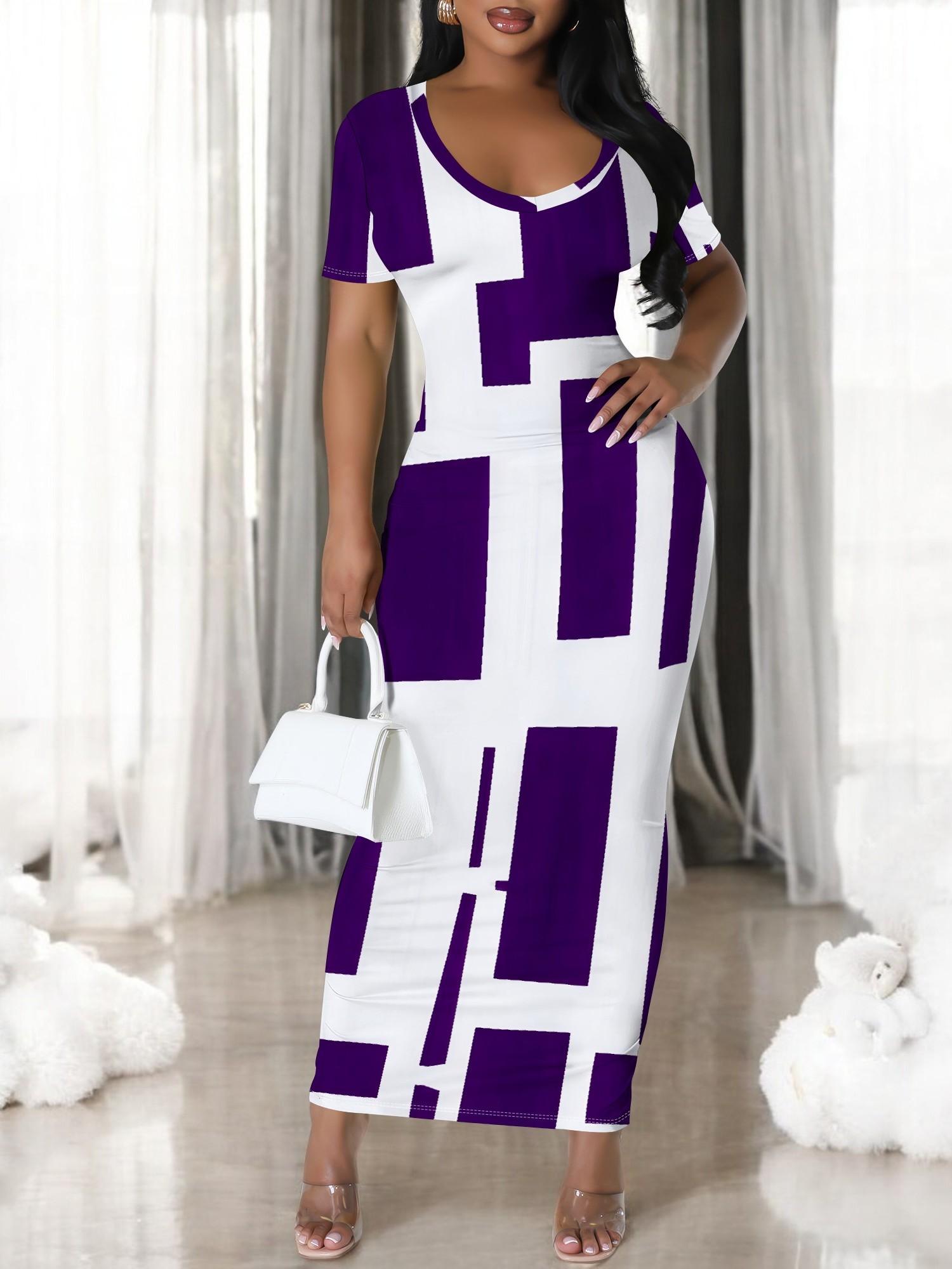 women dresses purple sold on Temu United States