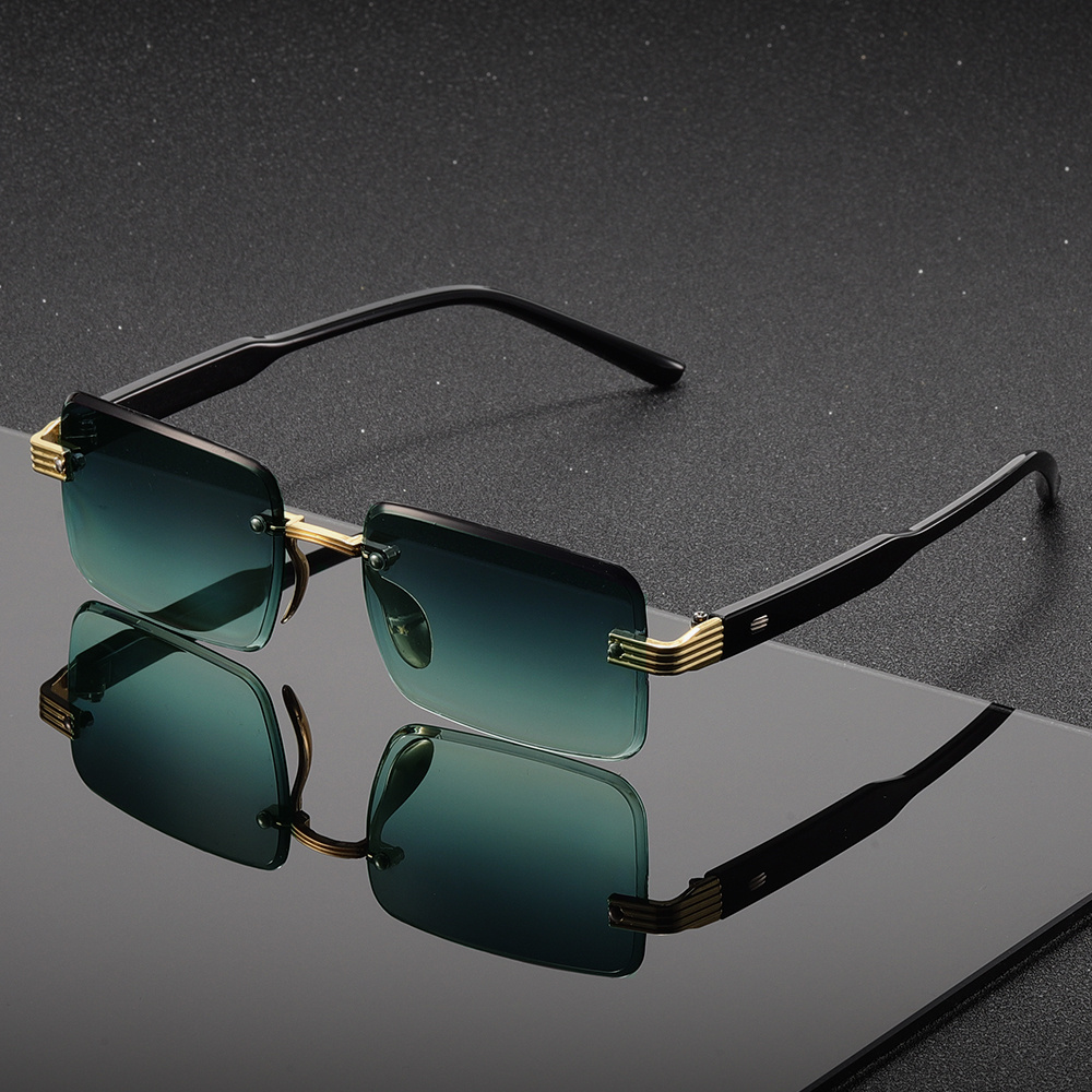 1pc womens mens rimless glasses large square frame counter Temu