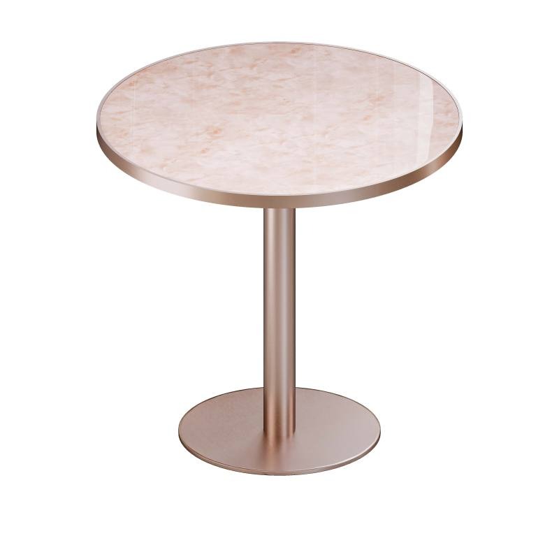 Round Modern Dinning Table 31. 5 Inches Bistro Table Tulip Table with Faux Marble Top, Easy Assemble, Sturdy Metal Frame Diameter