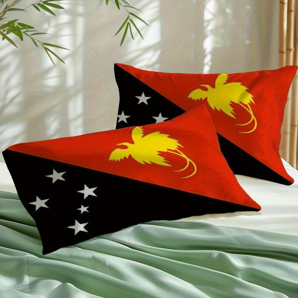 TEMU 2pcs Great Gift For , Featuring With Red And Black Background Bird Pentagram Exquisite Double-sided Printed, Double-sided Soft Fleece Pillowcase