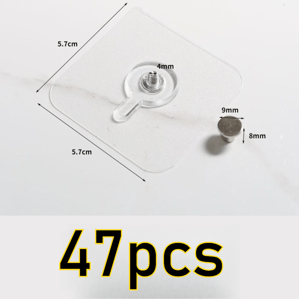 Image of Picture Frame Hooks 47pcs Heavy Duty Hangers Wall Fixings Home Decor And Photo Hanging Suitable For Wall Types Installation Modern Easy Style, Utility Hooks