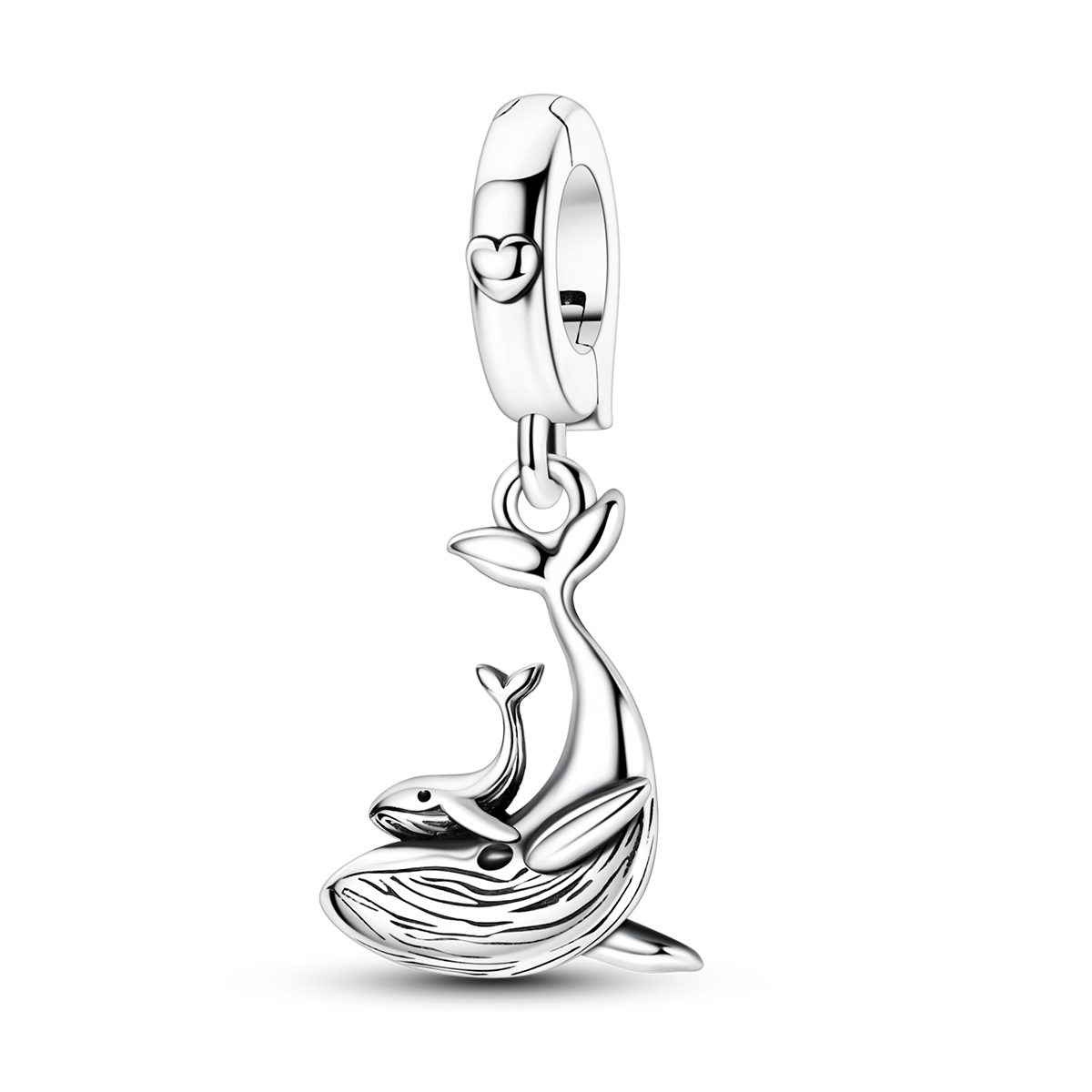 Image of 1pc Silver-plated Easy Ocean Whale Universal Charm Fit Original Bracelet Necklace Beads For Jewelry Making, For Women' Jewelry Additions- Gifts