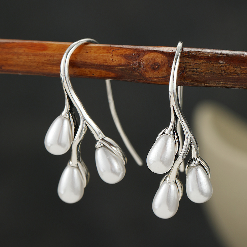 Women's Floral Branch Drooping Ear Hook Earrings
