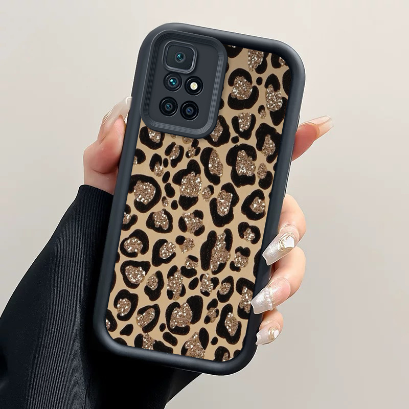 TEMU Leopard Print Pattern Fashionable Phone Case Suitable For Redmi 10 4g Tpu Protective Casing Shockproof Trendy Cover
