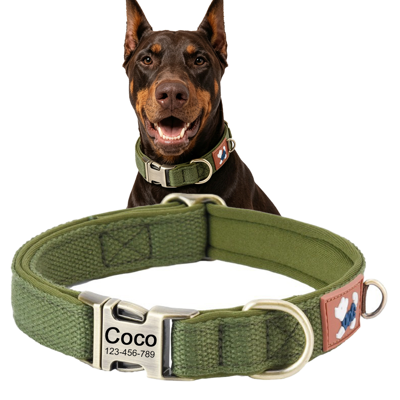 Vintage-Style Dog Collar, Wear-Resistant and Durable