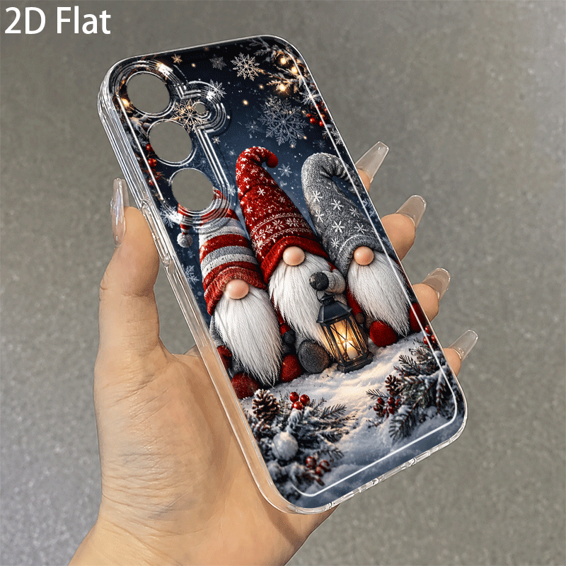 TEMU Phone Case - 2d Flat Winter Dwarf Gathering Phone Case Suitable For Galaxy A03s A05s A06 A07 A13 A14 A15 A16 A17 A22 A23 A24 A25 A26 A32 A34 A35