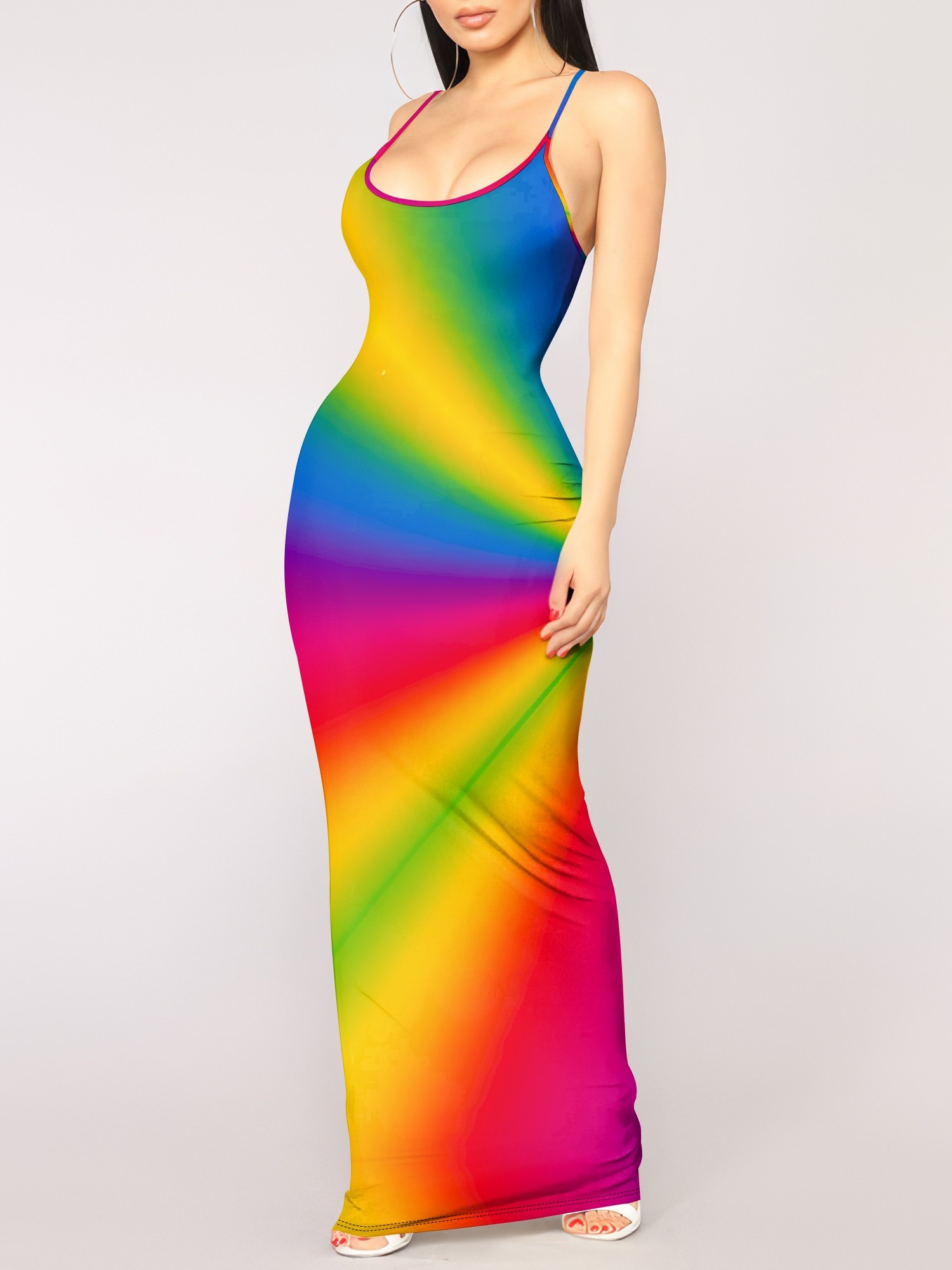 rainbow dress sold on Temu United States