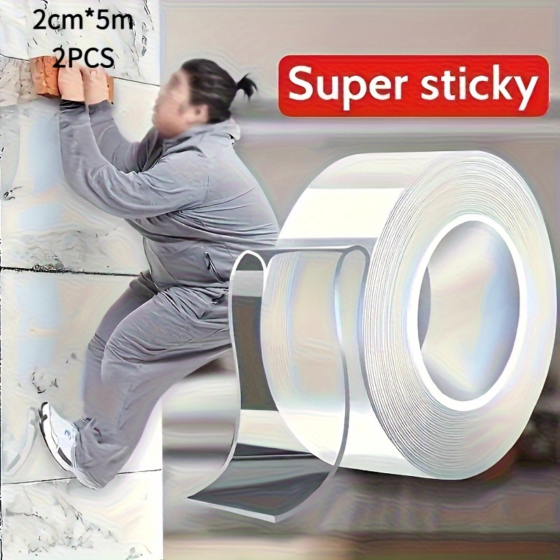 High-Strength Double-Sided Tape- Strong Adhesion, Reusable, Multi-Functional Bonding Solution- Essential Decorations and Handicrafts, Suitable Various Surfaces