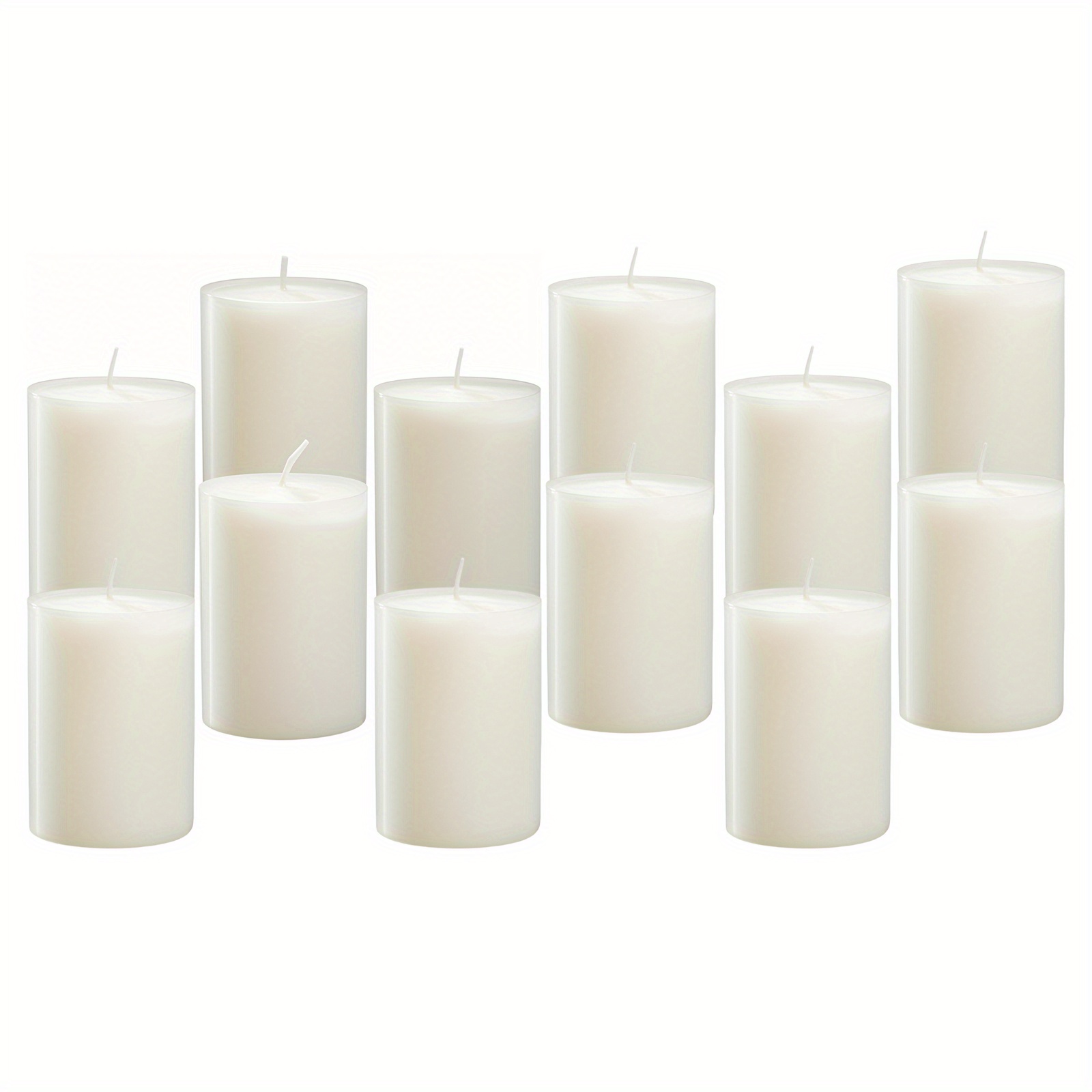 6/12pcs White Votive Candles - 1.5" X 2", Suitable For Home Decoration, Restaurants, And Occasions