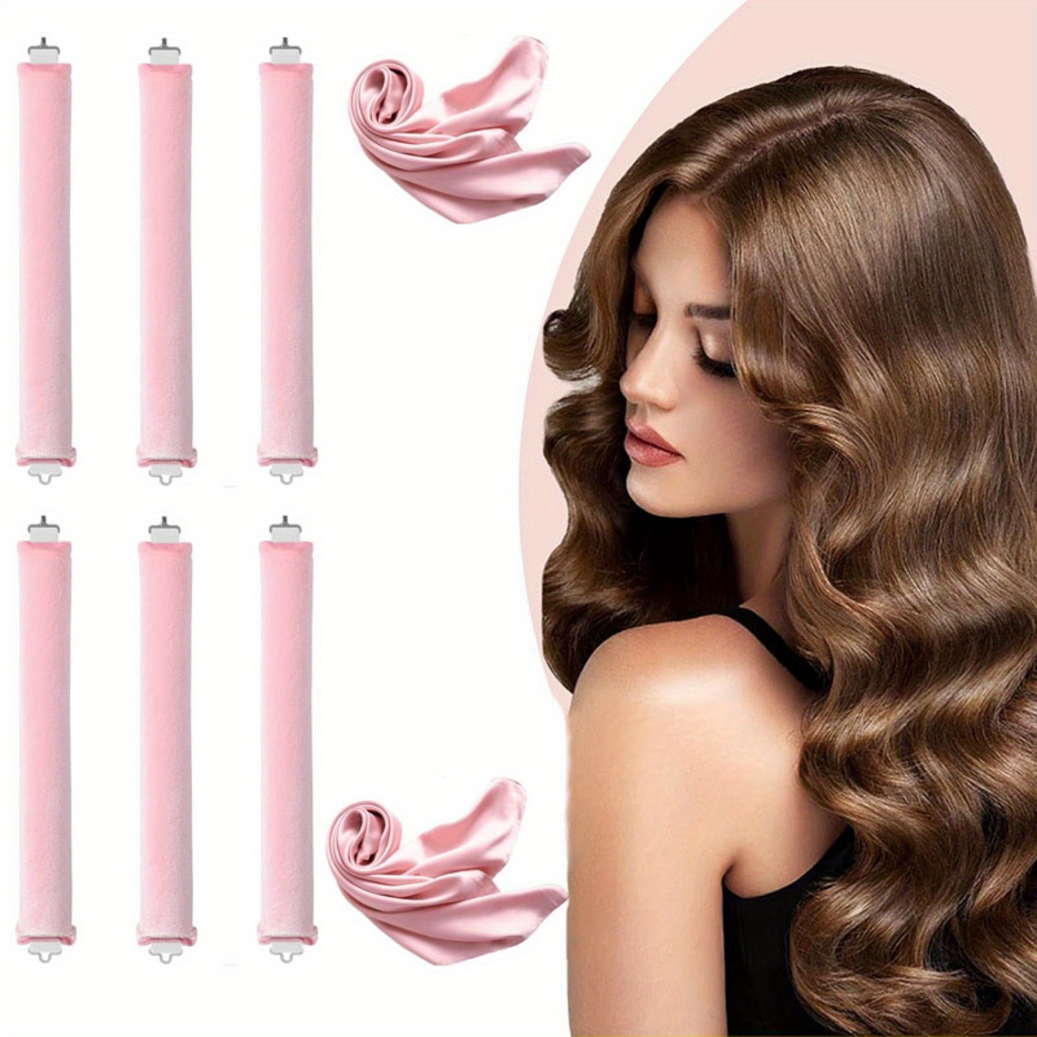 TEMU 8pcs Bigoudis de nuit chaleur, Bigoudis de nuit pour coiffer, Fer à friser en mousse pour bigoudis chaleur pour , Bigoudis en mousse de satin