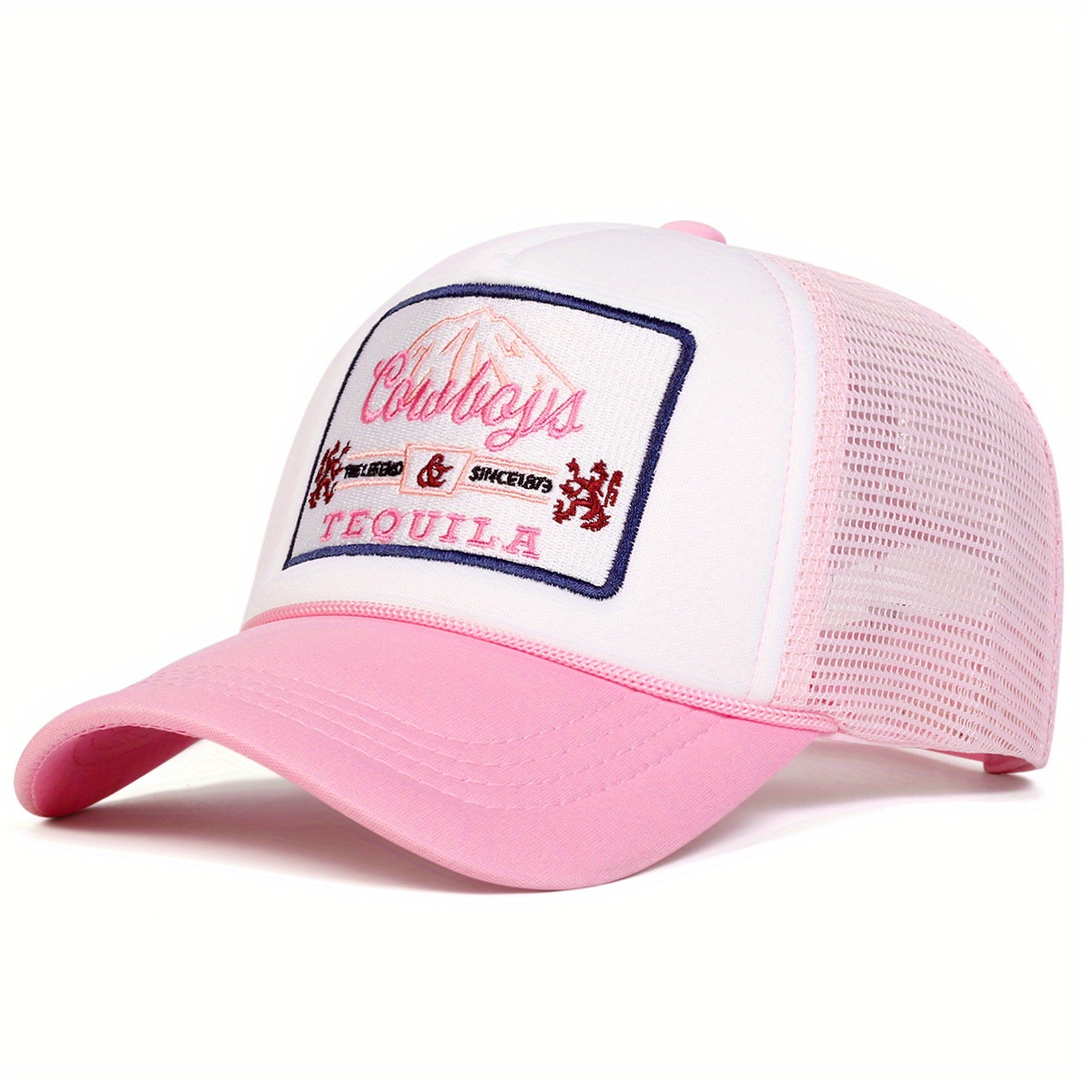 E-shop 1 Herren TEQUILA Baseballcap, Modische Fünfteilige Mütze, Outdoor Verstellbare Mesh-Kappe, Casual Hut für Frühling Sommerreisen, Strandurlaub