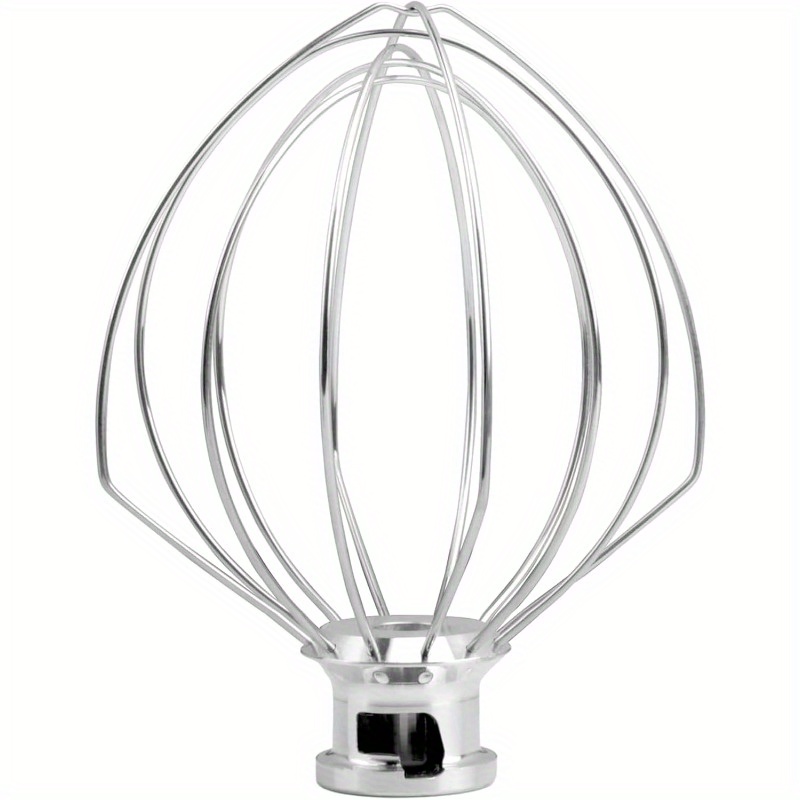 TEMU K45ww 6'' Wire Whip Compatible With 4.5-5qt Kitchenaid Tilt-head Stand Mixer, Kitchenaid Whisk Replacement For Egg Cream Stirrer, Flour Cake