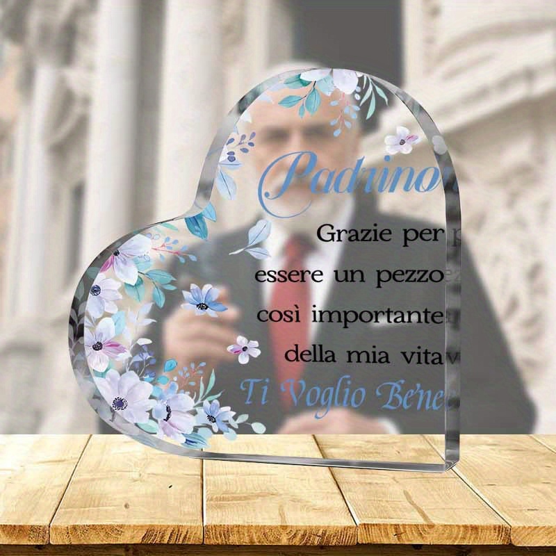 TEMU Placca e statua decorativa in acrilico 2D con della Bibbia - a forma di cuore per , regalo per Natale, Halloween, Ringraziamento, compleanno o