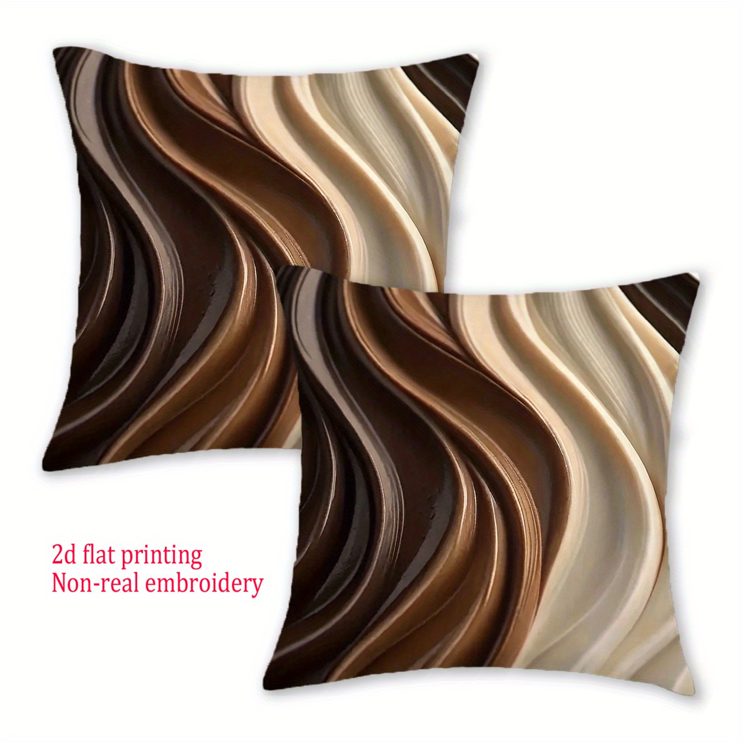 TEMU chocolate Swirl Pillow Covers 2pcs Chocolate Swirl Throw Pillow Covers Elegant Brown And Beige Farmhouse Decor Cushion Cases With Zipper TEMU chocolate Swirl Pillow Covers 2pcs Chocolate Swirl Throw Pillow Covers Elegant Brown And Beige Farmhouse Decor Cushion Cases With Zipper
