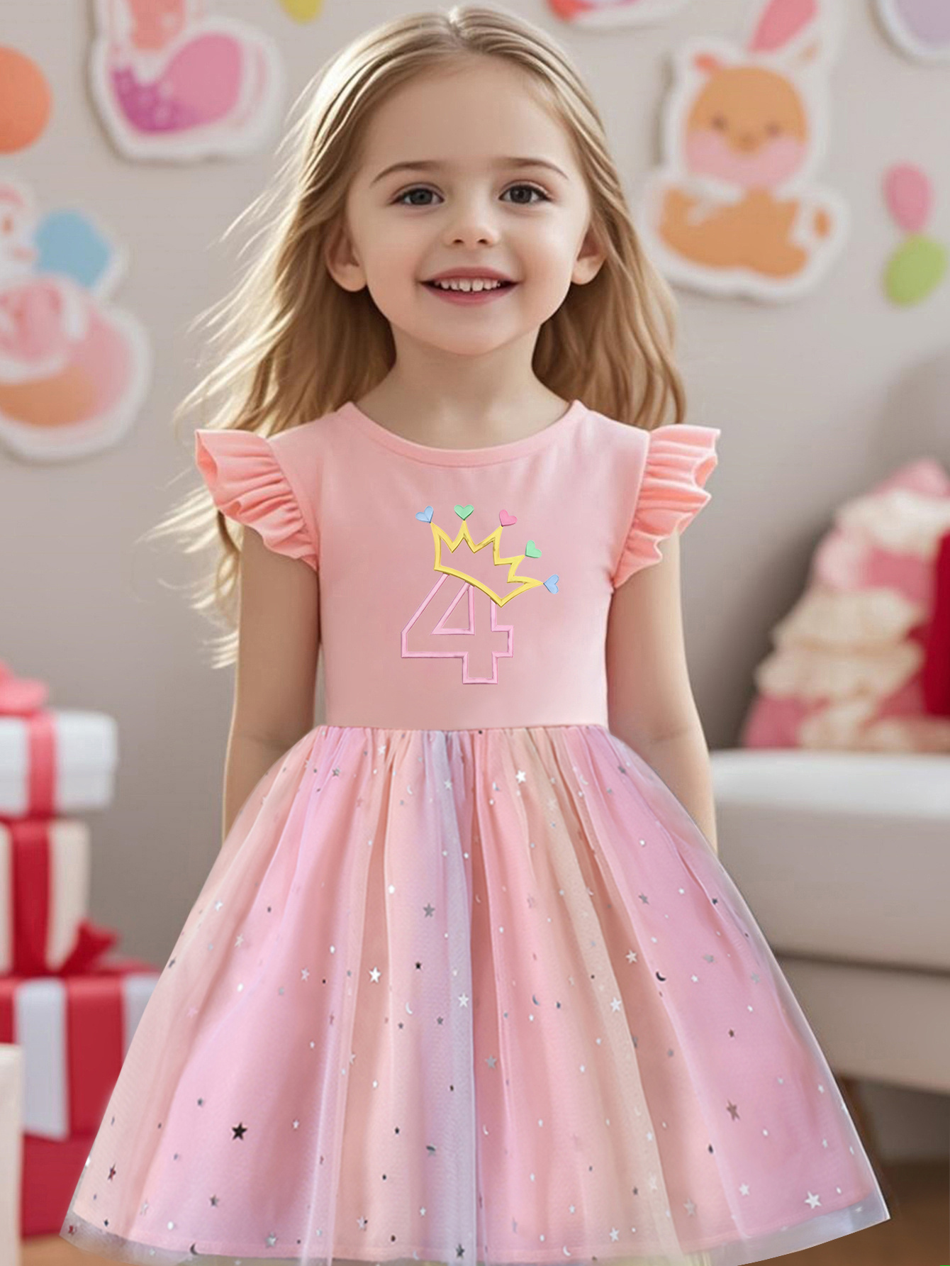 birthday dress style for women Girls Dress Princess Dress Elsa Costumes Birthday Party – Sunny Fashion main image 1