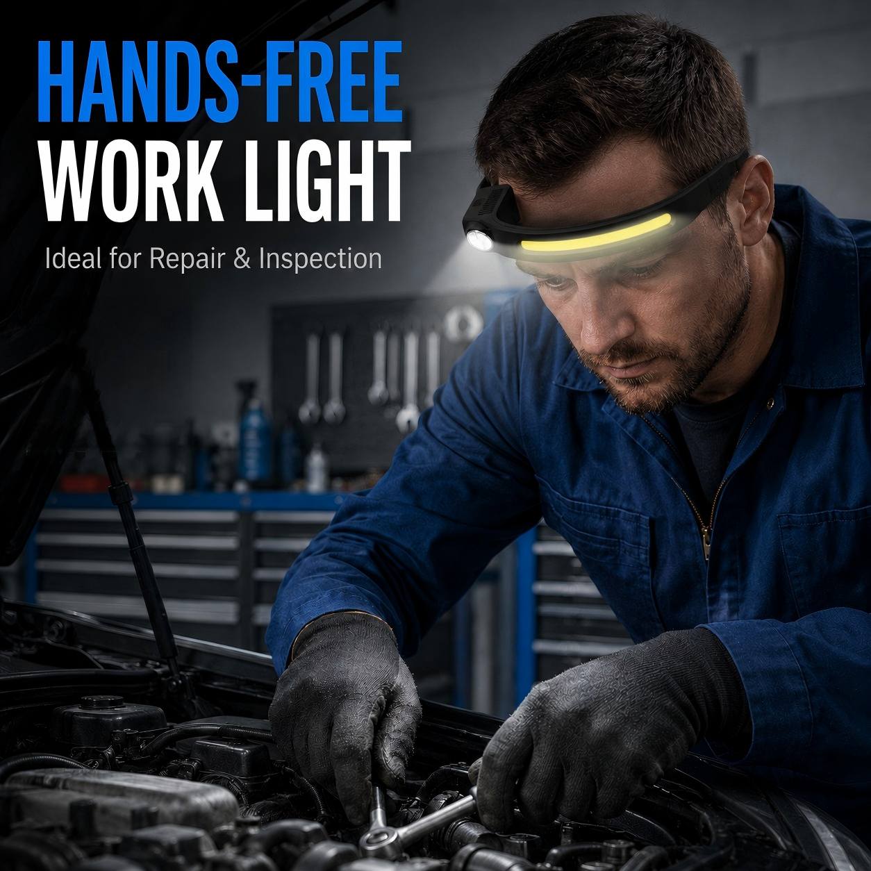 Multifunctional COB Induction Headlamp with USB Rechargeable Design