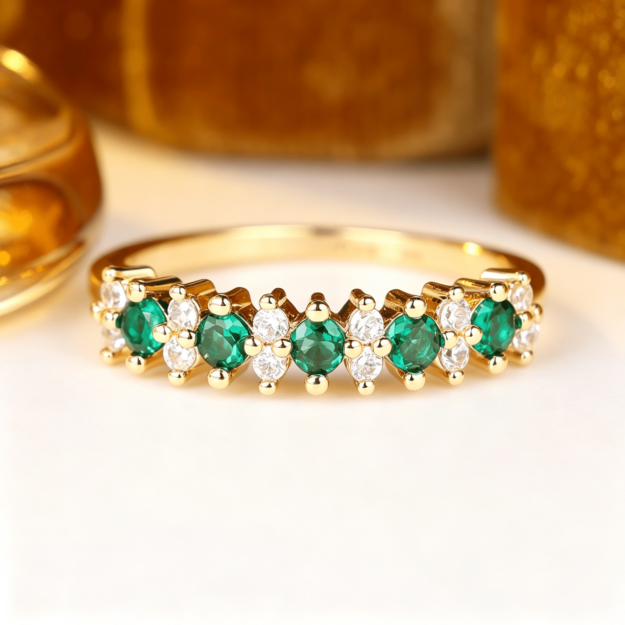 2pcs Teardrop Synthetic Zirconia Stackable Ring Set for Women