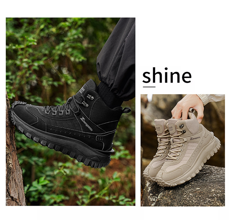 Nuevos Botas de Senderismo Deportivas de Caña Alta Oversize para Otoño, Cómodas Zapatillas Casuales Ligeras de Suela Gruesa, Adecuadas para Actividades al Aire Libre Durante Todo el Año, Caminar, Viajar, Escalada y Equipo de Camping