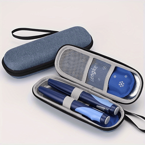 set of 3 1 portable insulin container and 2 packs of ice bags for refrigeration a sturdy eva insulin box designed for outdoor use a reliable option for managing diabetes