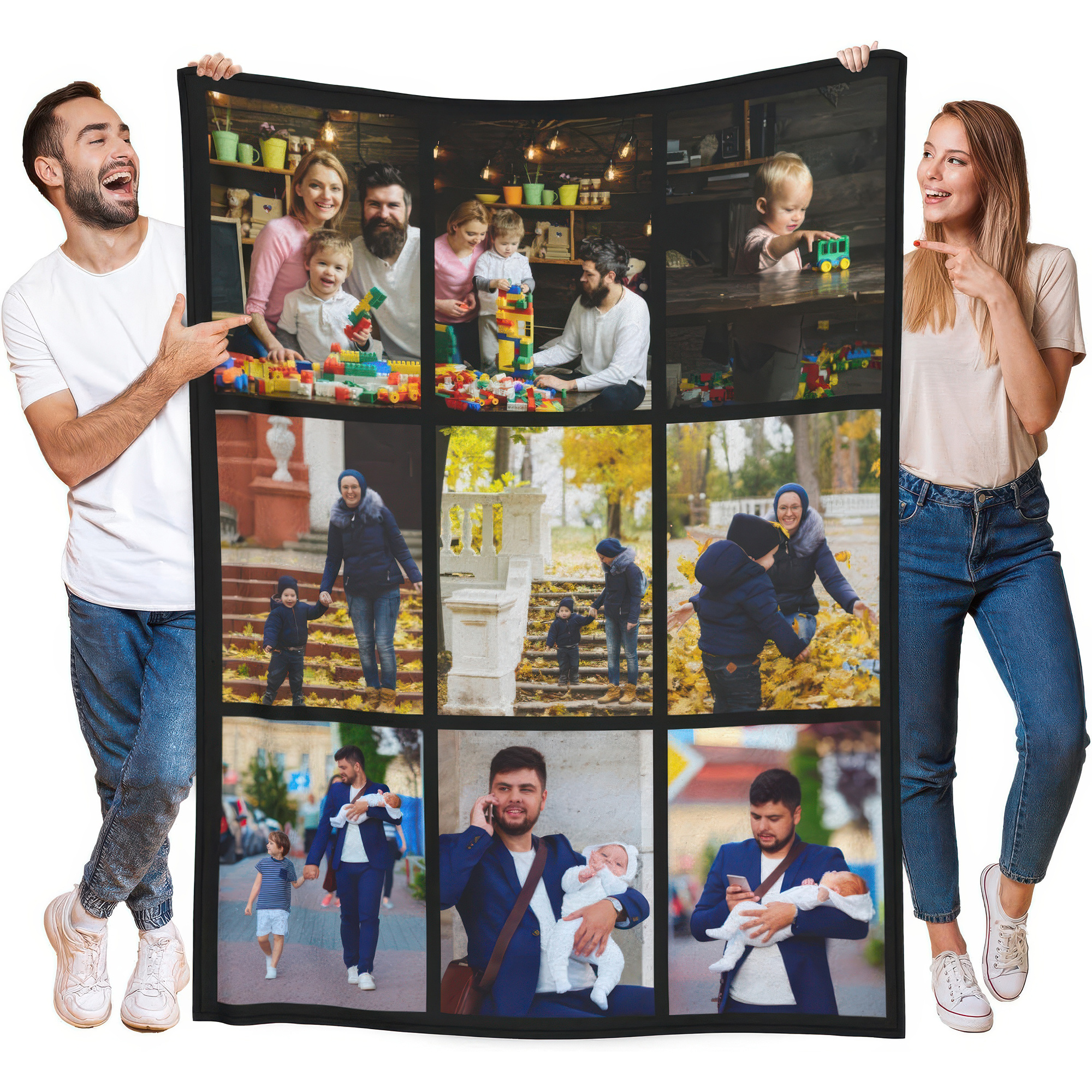 customizable photo flannel fleece blanket personalized   throw contemporary style tear resistant   cozy knitted polyester with ideal for outdoor camping sofa pet office throw for unique gift for     details 1