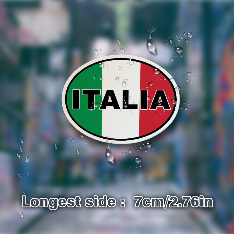Italian Italia Italy Flag Car Bumper Sticker Decal Oval...