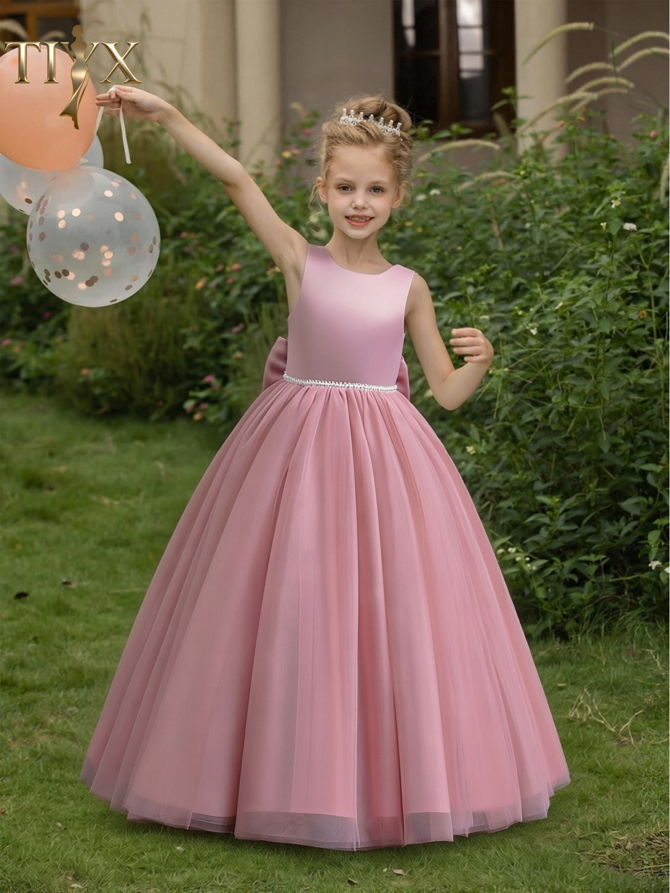 open lace back dress Little Adventures Royal Princess Dress Up Costume - Pink main image 1