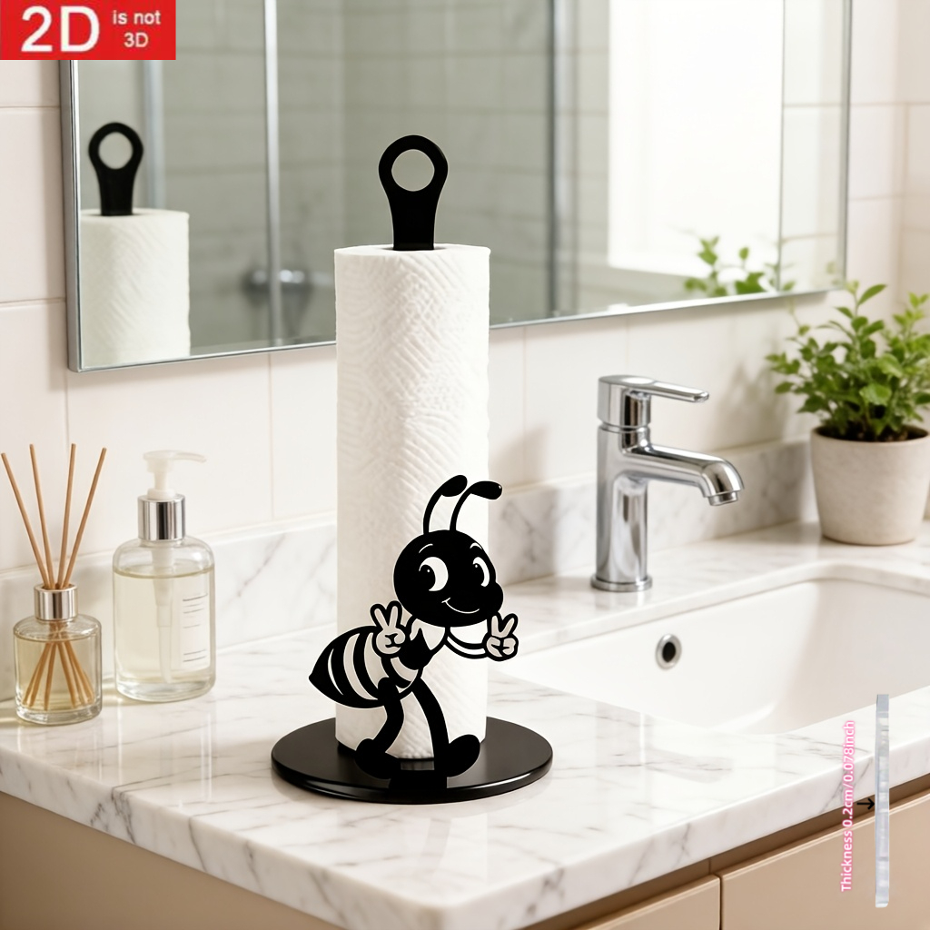 Image of 2d Flat Acrylic Ant-shaped Napkin Holder: Decoration, Perfect For Kitchens, Outdoor Dining, And Barbecues, 2d Flat