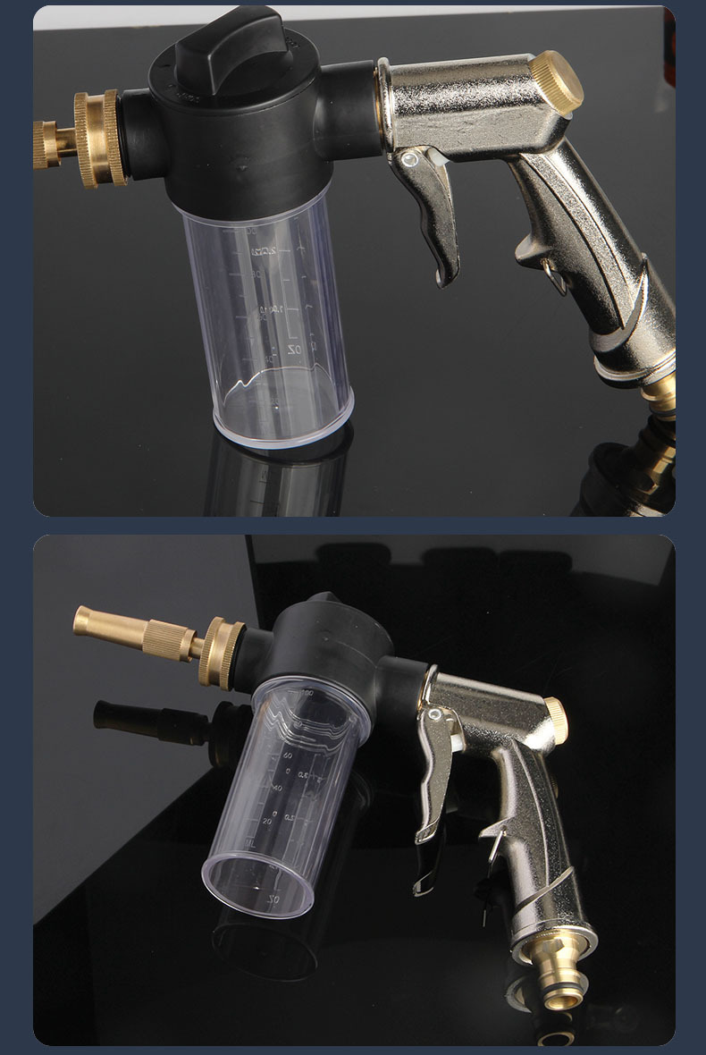 household high pressure car washing gun with copper nozzle and foam pot ideal for car cleaning and garden watering applications Product details 6