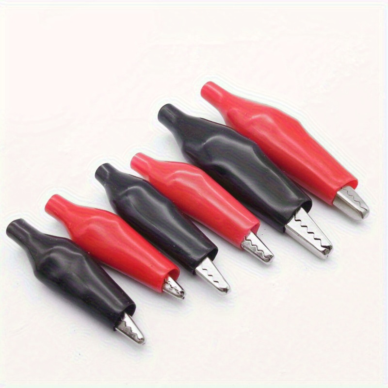 10pcs Alligator Clips Set, Probes For Diy Electronics, Electrical Testing, Easy Operation, Reliable Grip, Durable Clips, Nylon Insulated, Test Pliers Kit For Repair Technicians