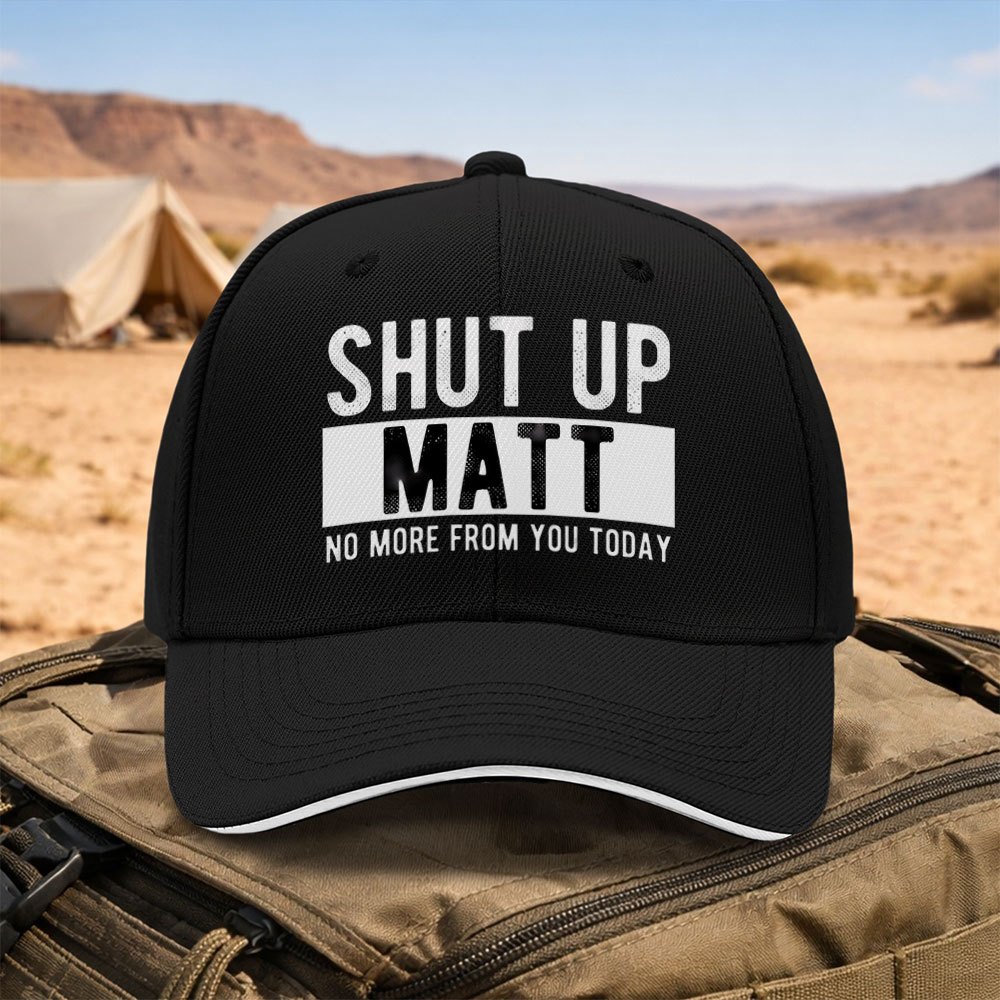 TEMU 1pc Shut Up Matt & Unisex Adjustable Baseball With Iconic Print, Lightweight Suitable For Running, Sports, Outdoor, Parties, Gift - Suitable For