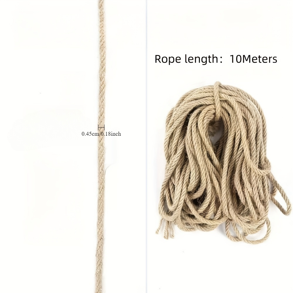 Natural Linen Cat Scratching Post Rope - Versatile Twine For Diy Crafts, Gardening, Binding & Home Decor