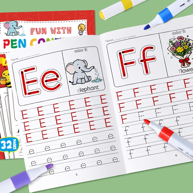 Image of English Alphabet And Lowercase: Fun Tracing And Doodling Workbook For Early English Learning, , And Memory