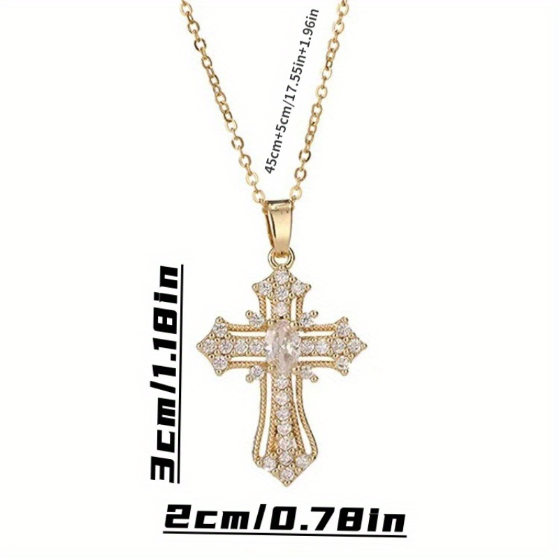 Women's Vintage Cross Pendant Necklace, Creative Design