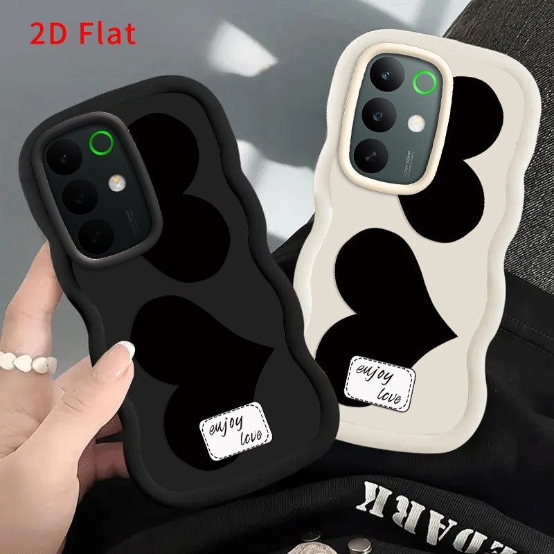 품목 사진 휴대폰 케이스 - realme c85 5g용 2d 플랫 enjoy love 테마 휴대폰 케이스, 슬림 경량 피부 친화적 충격 방지 낙하 보호 백 커버, 영어 캐릭터 프린트, 미끄럼 방지 스크래치 방지