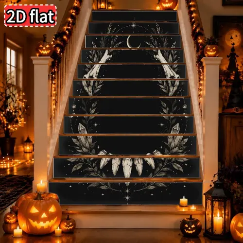Rustic Christmas Tree Riser staircase stickers sold on Temu United States