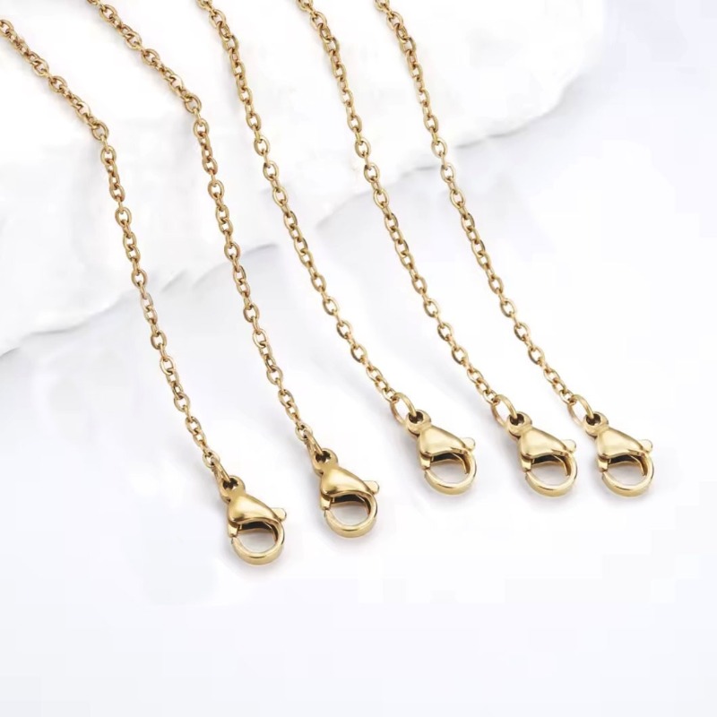 5pcs Stainless Steel O-Shape Chain Necklace Set