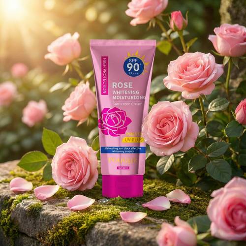 rose high protection sunscreen 50 pa isolation bb cream multi effect makeup base brightening moisturizer skincare long lasting waterproof face sunscreen lotion extract skin types