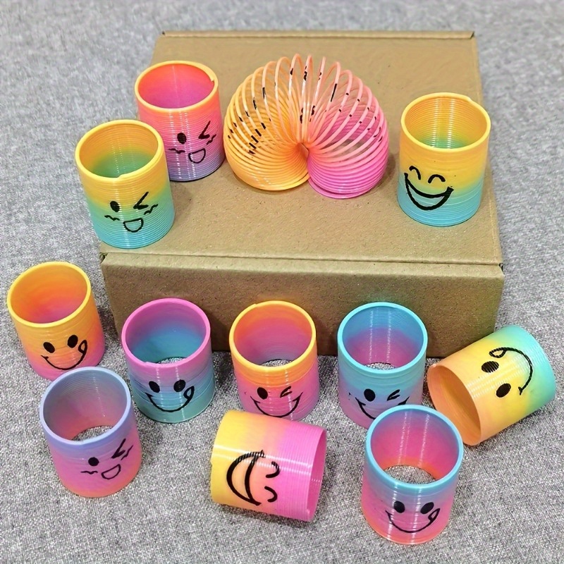 15pcs Mini Spring Rings Stacking Puzzle Gift Set with Fun Toy Pattern