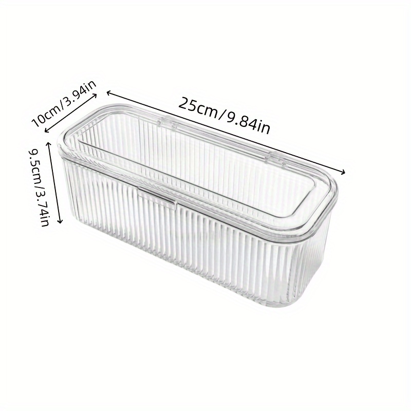 clear plastic storage box with lid transparent stackable organizer for makeup brushes hair accessories and beauty tools ideal for bedroom or bathroom vanity makeup storage organizer Product details 6
