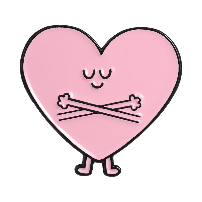 TEMU Cartoon Pink Love Badge - Cute Brooch - Collar Pin Accessories - Shirts, Sweaters, Backpacks, Fashion Accessories - Suitable For Daily Wear -