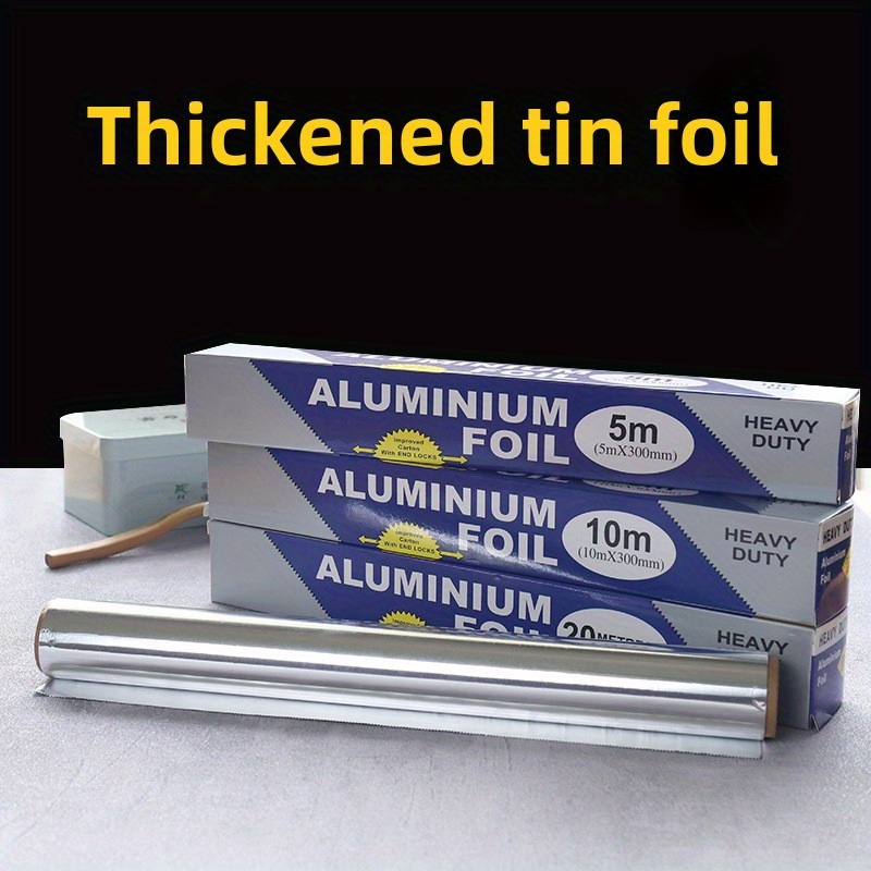 

Heavy Duty Aluminum Foil Rolls, Extra 5/10/20m, High-temperature Resistant, Baking, Grilling, And Cooking, Home & Outdoor Use